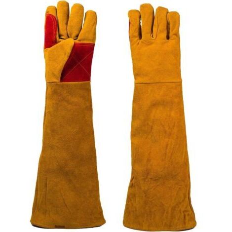 1 paio di guanti da saldatura con lunghi guanti, resistenti al calore, guanti di 60 cm (1/5)