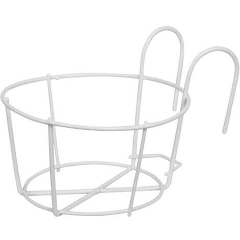 Garde-Corps-Blumenkästen, vasetti circolari, scaffali per recinzioni, contenitori in ferro forgiato artistico, cestini pensili in ferro forgiato artistico, scaffali esterni per balcone, terrazza e ver (1/4)