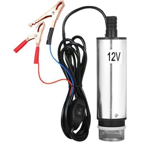 12 V, 51 mm, pompa immersa in acciaio inossidabile per olio/acqua, pompa trasferimento carburante per diesel per auto, pompa per fluidi, pompa diesel-carburante-acqua, pompa di trasferimento (1/4)