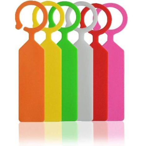300 pezzi di etichette di piante in plastica, etichette pendenti per piante, marcatori per giardino in plastica impermeabile in 6 colori