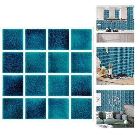 Adesivi per pareti design piastrelle per bagno e cucina, 30 pezzi piastrelline adesive impermeabili, piastrelline adesive per piastrelle di pareti, decorazione dimensioni 10 × 10 cm (1/4)