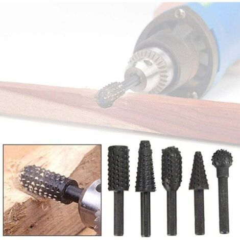 1/4" (6 mm) Set di frese rotanti, utensili elettrici, levigatura del legno, incisione, set di raspe per sculture, grattugia, trapano, punte rotanti, frese con gambo, set di punte per kit di lavorazion (1/2)