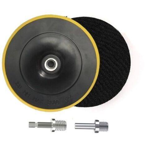 2 Stk. Dischi abrasivi, Dischi abrasivi a velcro, Piastra abrasiva, Attacco a velcro, Supporto piastra di levigatura per smerigliatrice angolare – 180 mm, M16 (1/4)