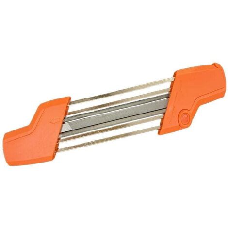 Affilacatene per motosega da 4,8 mm, 2 in 1, strumento per affilare catene, affilacatene manuale, affilatura rapida.