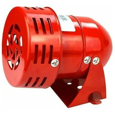 Sirena di allarme 220V potente sirena di allarme esterna 120dB filo motore rosso sirena in metallo corno industria allarme barca Ruikalucky (1/4)
