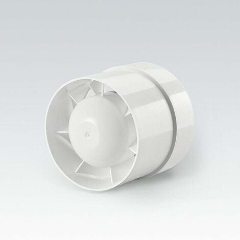 Aspiratore ad alta efficienza energetica da 100 mm, 12 W/130 m³, estrattore assiale per canalizzazione in linea: bagno, cucina, cantina (1/4)