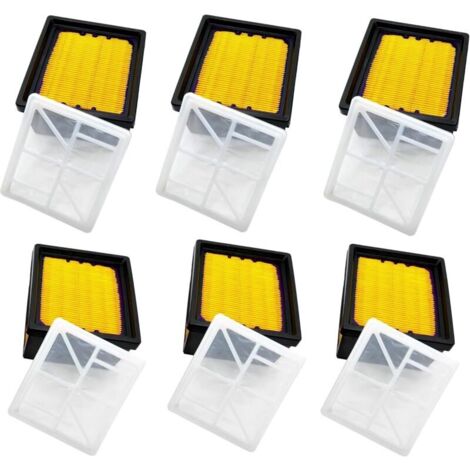 Set di 6 filtri aria per seghe per calcestruzzo Hus Qvarna K760 e K770. Sostituisce i filtri 574362301, 574362302, 525470601 e 525470602. (1/4)
