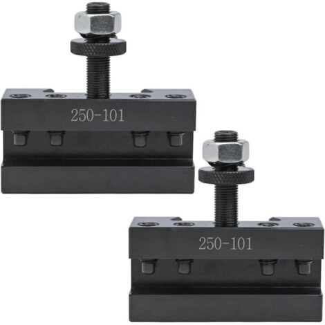 Portautensili per tornitura 250-101 (confezione da 2) per torni CNC, capacità da 3/16" a 1/2", lavorazione di precisione per tagli di grandi dimensioni (1/4)