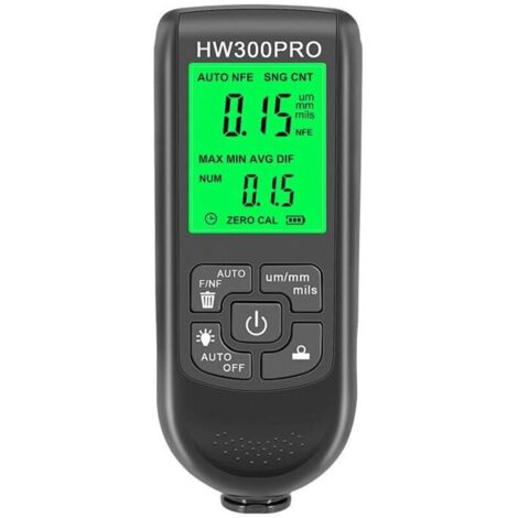 Misuratore digitale portatile di spessore del rivestimento, con funzione di spegnimento automatico, campo di misura 0-2000 µm, strumento di misurazione del rivestimento per laboratori automobilistici 