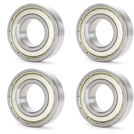 Cuscinetto a sfere a gola profonda 608ZZ 8 x 22 x 7 mm in acciaio cromato con doppia guarnizione metallica.