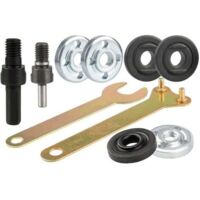 Adattatore per smerigliatrice angolare e trapano con tre flange e chiave d'inserimento