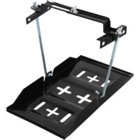 Supporto universale per batteria auto - staffa in metallo da 34,5 x 20 cm con morsetti regolabili