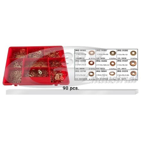 3RG 96017 CAJA ARANDELAS INYECTORES (90 PCS)