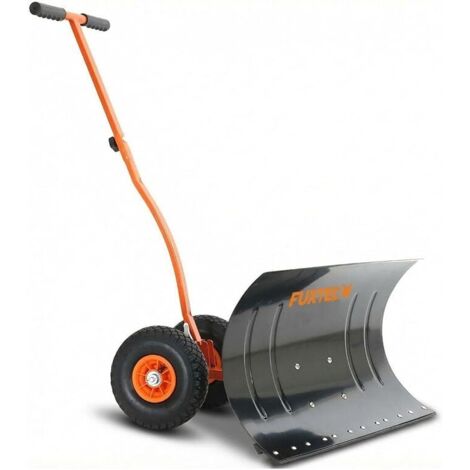 Pelle à neige sur roues FUXTEC FX-SS740, hauteur réglable – Déneigement confortable, pelle à neige ergonomique, lame de 75 cm de largeur de travail – hauteur de 42 cm, compacte et pliable.
