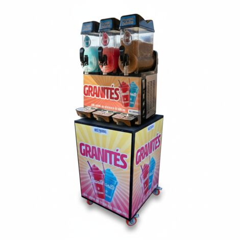 Pack Machine à granité professionnelle – 3x12L sur chariot - 1200w -  Ice Freddo