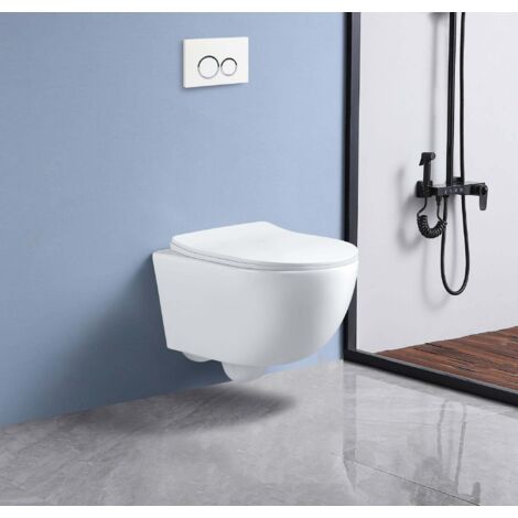 WC EN CERAMIQUE WALL HUNG - SUSPENDU BLANC (1/4)