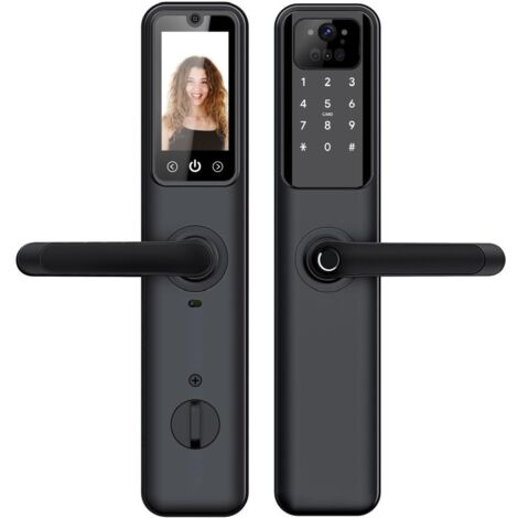 Serrure Connectée Wi-Fi avec Reconnaissance Faciale 3D, Caméra Full HD et Contrôle à Distance