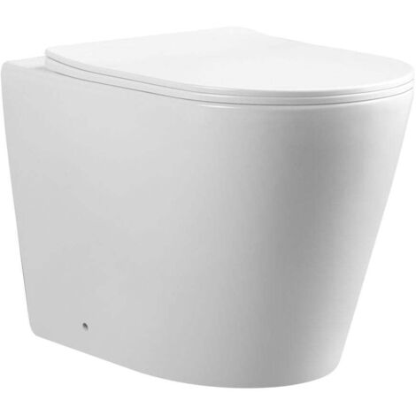 WC EN CERAMIQUE WALL HUNG - SUR PIEDS BLANC (1/2)