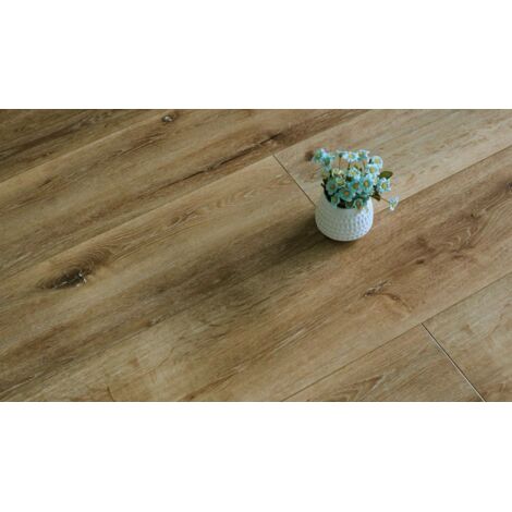 Sol PVC Lames PVC clipsable - sous couche intégrée- Ep. 5,5 mm - GARANTIE 20 ans- Imitation chêne foncé - Dimensions L 122 cm x l 23 cm