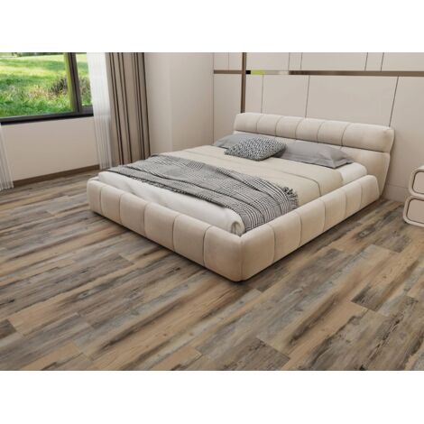 Sol PVC - Lames PVC clipsable avec sous couche intégrée- GARANTIE 20 ans -Ep. 5,5 mm- Imitation Pin vieilli - Dimensions L 122 cm x l 23 cm (1/5)