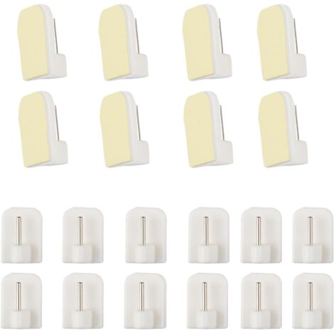 20 crochets autocollants pour rideau, blanc, sans perçage (1/5)