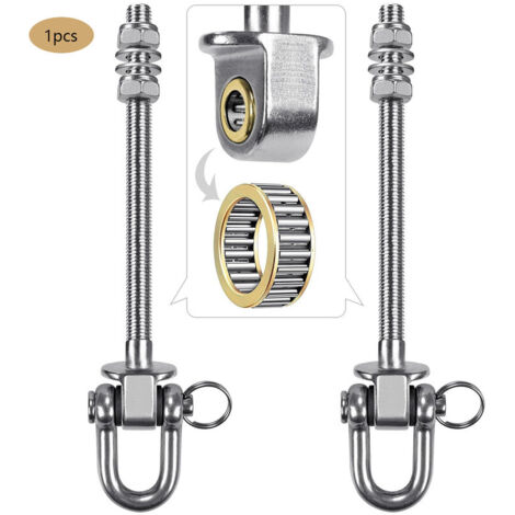 Lot de 1 crochets de balançoire avec roulement en acier inoxydable 304, haute résistance et durable, rotation à 180°, facile à installer, pour suspendre hamacs et balançoires, SZ2