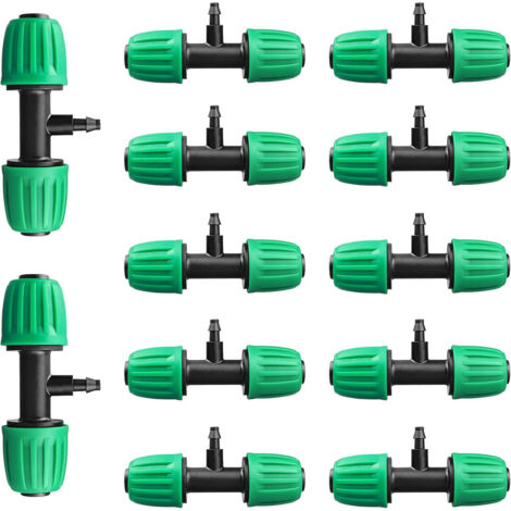 Raccord pour irrigation goutte-à-goutte, Lot de 12 vannes goutte-à-goutte pour des tuyaux de 1/2 à 1/4 pouce - Active/désactive le débit d'eau, Assurant une connexion solide pour le système d’irrigati (1/5)