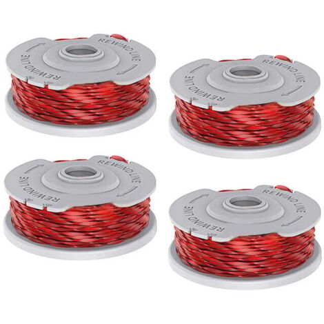 Bobine de rechange pour coupe-bordure 1,5 mm, Fil de rechange pour jardinage, Bobine de rechange universelle pour tondeuse Flymo – Longueur 11 m – Performance optimale pour herbe dense, 4 pack (1/5)