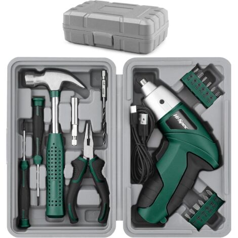 Tournevis Électrique Sans Fil 3,6V – Kit 20 Pièces avec Embouts Interchangeables, Rechargeable et Portable pour Réparations à Domicile (1/5)