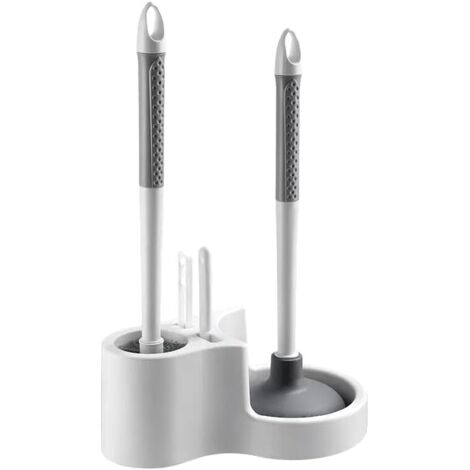 Brosse et Ventouse WC 4-en-1 avec Support – Ensemble Hygiénique pour Garder Vos Toilettes Propres et Impeccables (1/5)