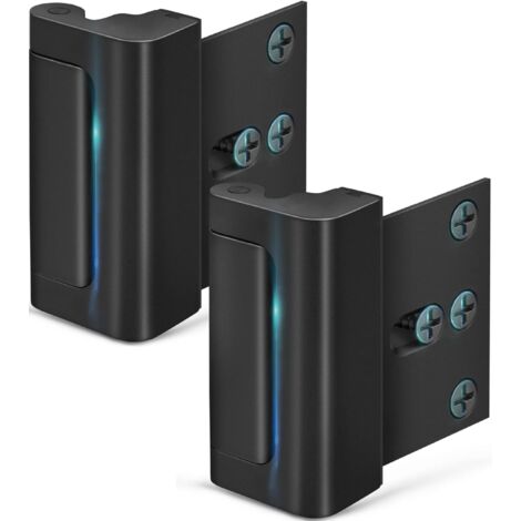 Lot de 2 Serrures de Renfort pour Porte – Verrous de Sécurité pour Enfants, Loquet de Porte Flip Anti-Enfant, Serrure de Nuit et Protection Intérieure pour Porte d’Entrée (1/5)