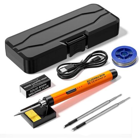 Kit Fer à Souder USB – 8W Température Réglable 300-450°C avec Écran LED (1/5)
