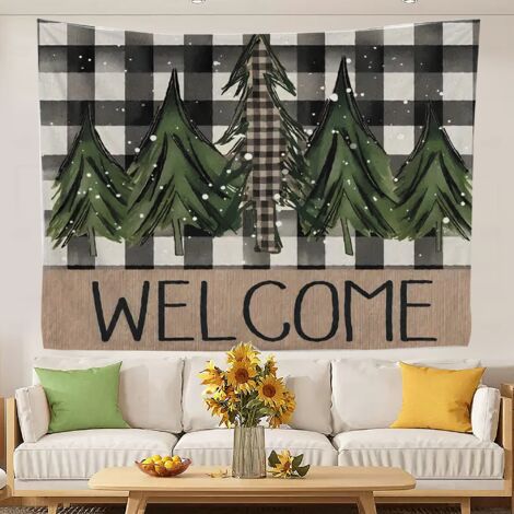 Hippie-Wandteppich, bedruckt, cool, schnelltrocknend, für Schlafzimmer, Wanddekoration 150x130cm (1/5)