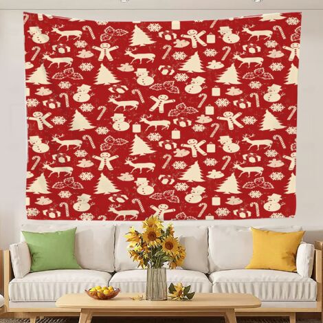 Großer Wandteppich im modischen Stil für Schlafzimmer, ästhetische Kulisse für Schlafzimmer und Wohnzimmer 150x130cm (1/5)