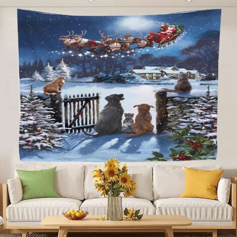Farbenfroher Wandteppich, bedruckter Wandteppich für Schlafzimmer, ästhetische Tischdecken, Wandkunst 100x75cm (1/5)