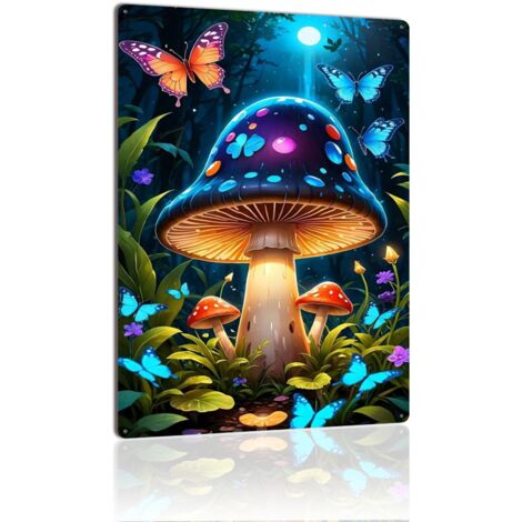 Plaque Métallique Décorative Rétro pour Bureau Salle à Manger Jardin 30x20 cm. (1/5)