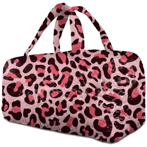 40,5x20,5x20,5cm Sac polochon matelassé à motifs moyen femme, polyester portable, sac week-end zippé, sac pour courses et cadeaux (1/5)