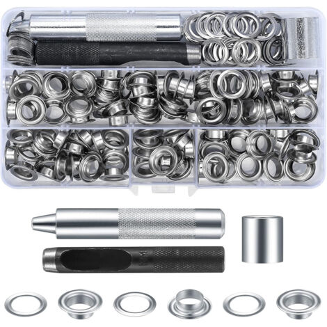 Kit rivets 10 mm – 100 pièces – Pour bricolage sur bâches, cuir, tissus, rideaux, sacs et housses (1/5)