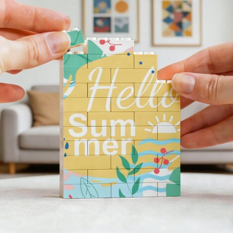 Cadre créatif en blocs à faire soi‑même, cadeau romantique idéal