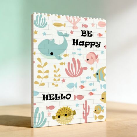 Cadre photo en blocs pour la Saint‑Valentin, cadeau pour anniversaire