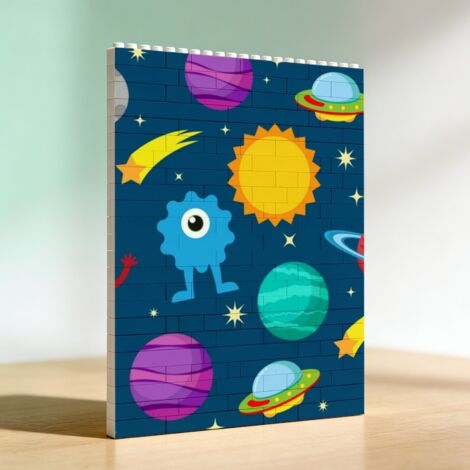 Cadre anniversaire en blocs à faire soi‑même, cadeau de la Saint‑Valentin