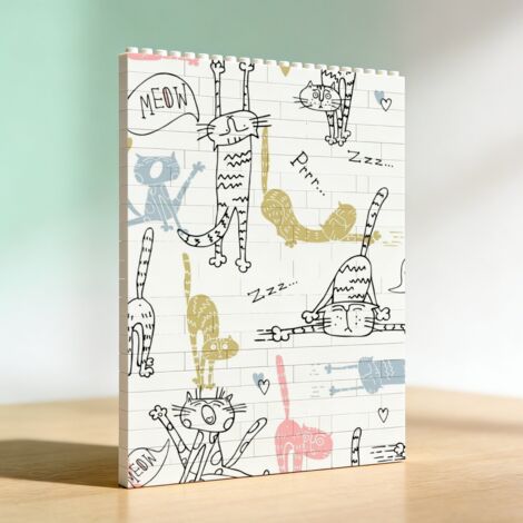 Cadre pour amoureux en blocs créatif, idée de cadeau d’anniversaire (1/5)