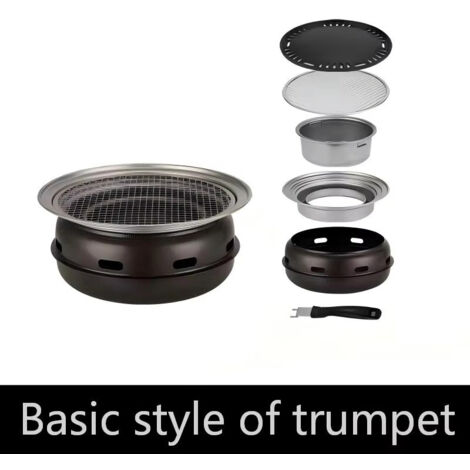 Grill barbecue charbon de bois coréen sans fumée surface antiadhésive nettoyage facile capacité 5 à 8 personnes parfait pour réunions familiales cuisson simple et confortable (1/5)