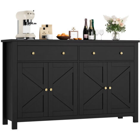Sideboard de Rangement 140×89×40 cm, Grand Meuble de Cuisine pour Salon et Salle à Manger, Buffet Multi-Usage (1/5)