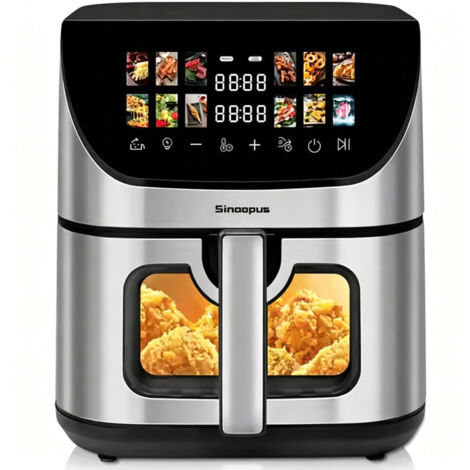 Friteuse à air chaud 8,5 L – Friteuse sans huile avec commande tactile LED, fenêtre de visualisation, appareil intelligent grande capacité pour famille (1/5)