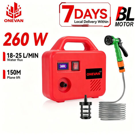 Pompe à eau électrique portative ONEVAN 150M – Pulvérisateur et arroseur sans fil pour pelouse et jardin, compatible batterie Makita 18V (1/5)