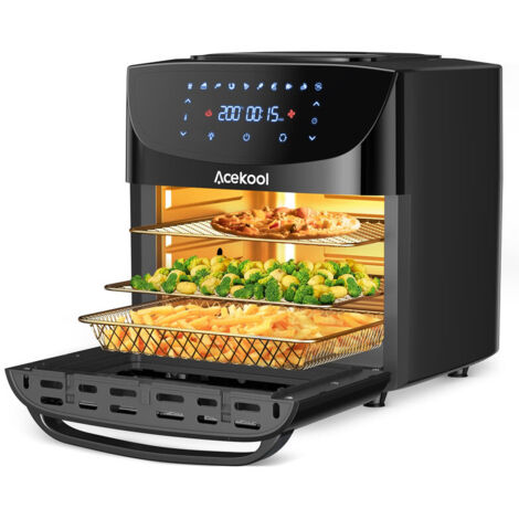 Friteuse à air chaud 18 L 8-en-1 – Four numérique à écran tactile 1800 W, circulation d’air rapide, cuisson sans huile avec accessoires (1/5)
