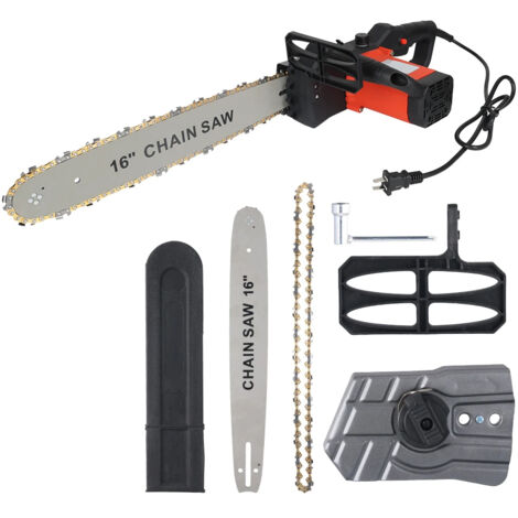 Scie à chaîne filaire – 2000 W – 16 pouces – Haute vitesse – Coupe bois – Outil jardin électrique