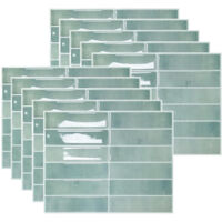 Lot de 10 Carreaux Muraux Auto-adhésifs 3D 23x29 cm – Crédence Autocollante Imperméable pour Cuisine et Salle de Bain