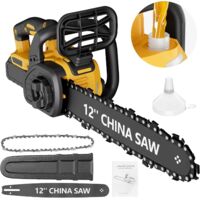 Tronçonneuse électrique portative sans fil de 12 pouces pour la coupe du bois de branche d'arbre pour batterie DeWalt 20v (sans batterie)
